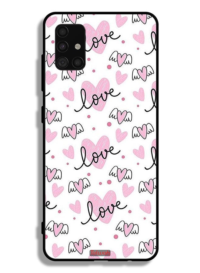 Tolwak Samsung Galaxy A51 4G Protective Case Cover Love And Heart Art Pattern - Image 1
