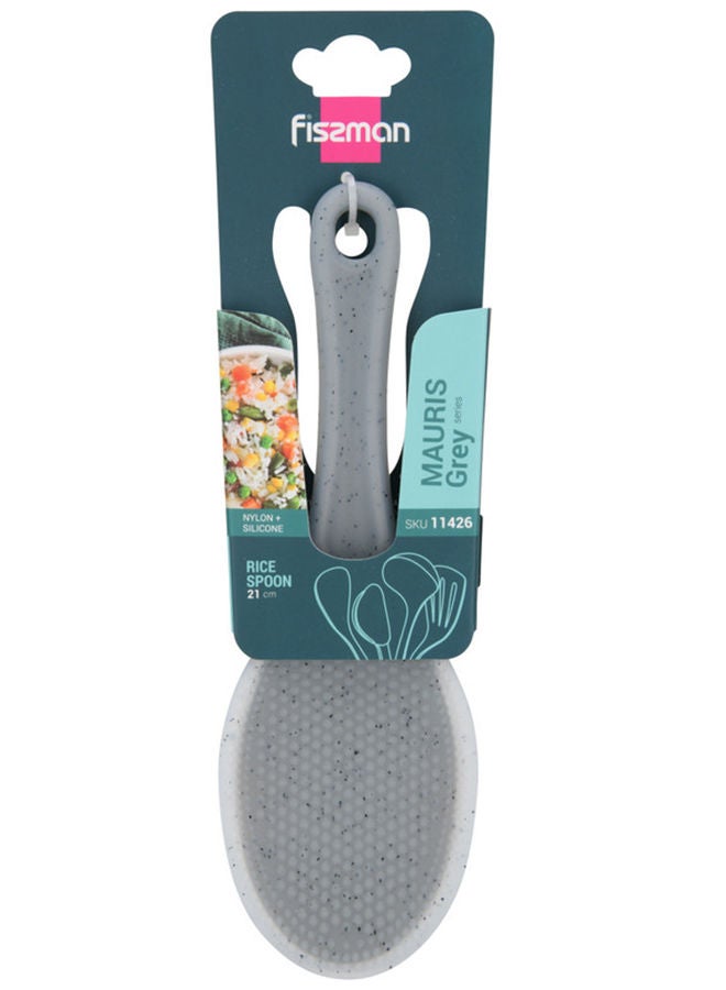 Fissman Rice Spoon Mauris Grey 21cm Nylon And Silicone - Image 3