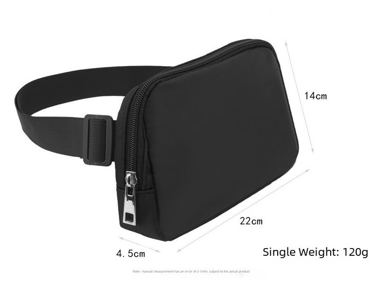 Cross-Border Lulu Waist Bag Nylon Waterproof Chest Bag Versatile Multi-Functional Crossbody Bag for Men and Women Sports Waist Bag Ready for Sale - Image 4