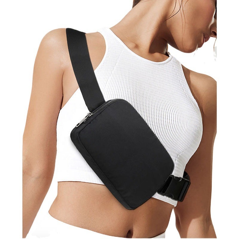 Cross-Border Lulu Waist Bag Nylon Waterproof Chest Bag Versatile Multi-Functional Crossbody Bag for Men and Women Sports Waist Bag Ready for Sale - Image 2