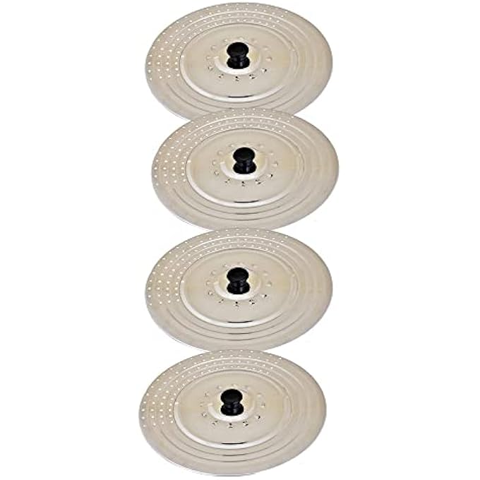 Kosma Set Of 4 Piece Stainless Steel Universal Lid Cover With Perforated Steam Outlet  21 25 275 32 Cm - Image 3