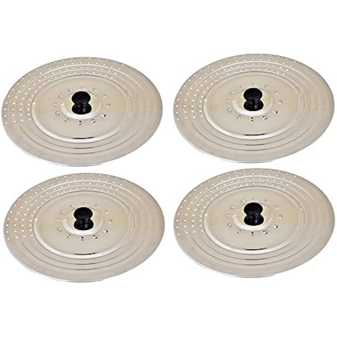 Kosma Set Of 4 Piece Stainless Steel Universal Lid Cover With Perforated Steam Outlet  21 25 275 32 Cm - Image 2