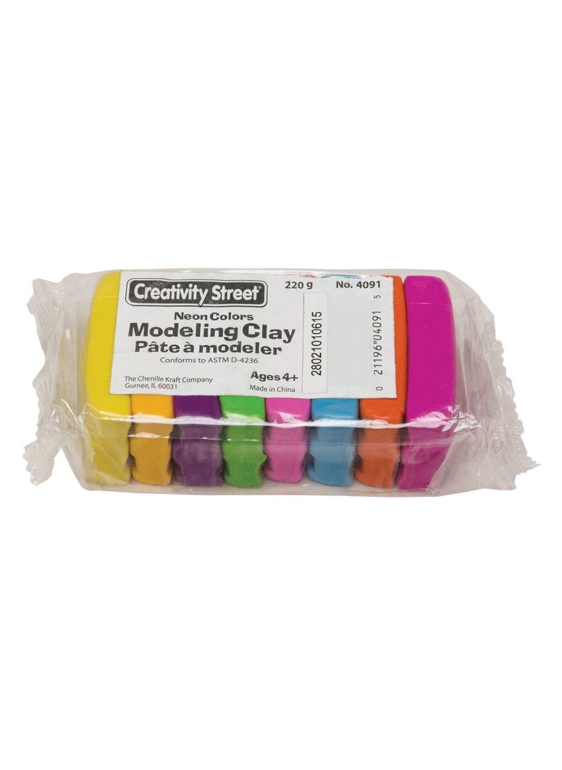 Creativity Street Modeling Clay Assorted Neon Colors 220 Grams 8 Count 