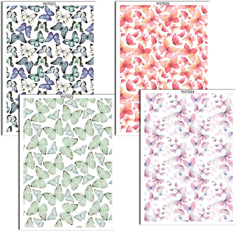 Water Soluble Clay Transfer Paper, Flower Butterfly Floral Floral - Image 3