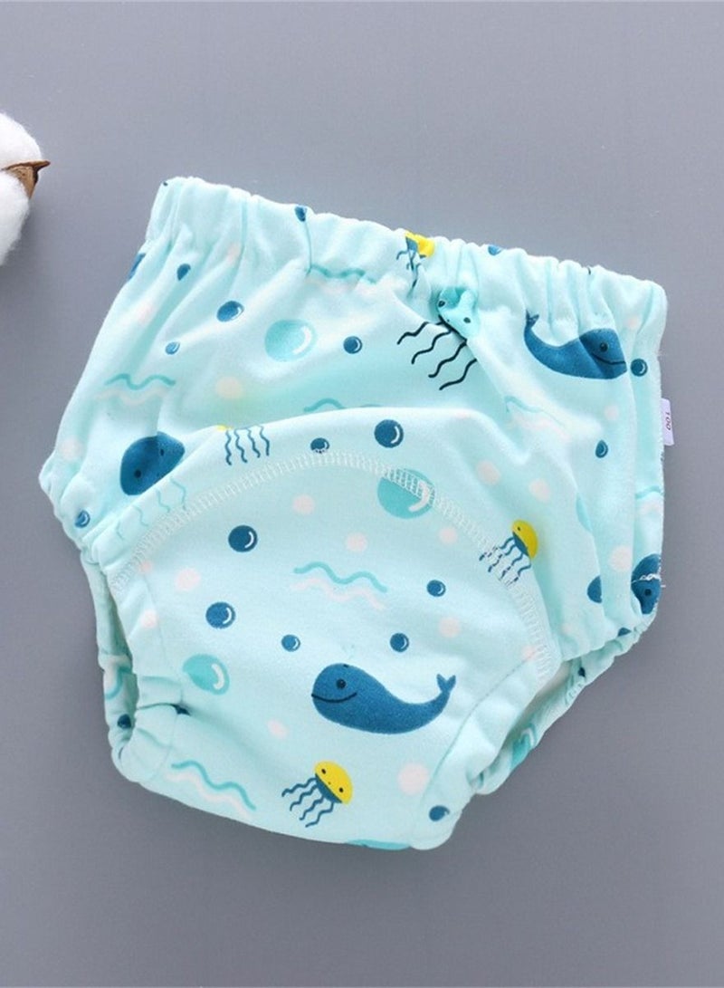Loquat Baby Training Pants Can Be Washed With 6 Layers Of Gauze Breathable Blue  - Image 1