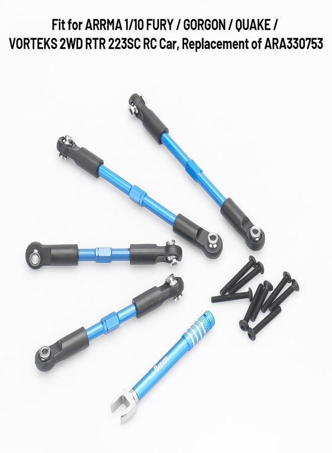 daitoku Front & Rear Pull Rod Links, RC Linkage Upgraded Set for ARRMA 1/10 Fury Gorgon Quake VORTEKS 2WD RTR 223SC Replace #ARA330753 - Blue - Image 3