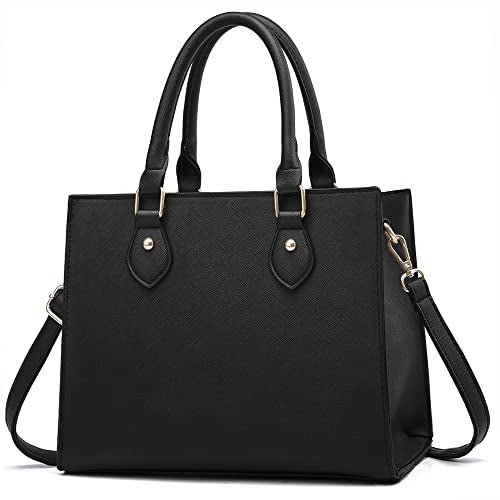 CHICAROUSAL Crossbody Purses and Handbags for Women PU Leather Tote Top Handle Satchel Shoulder Bags (Black) - Image 1