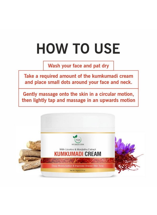TQS Kumkumadi Cream with Licorice & Manjistha Extract, Deep Moisturisation, 50g - Image 4