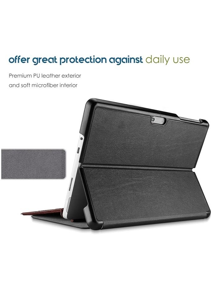 erorex Protective Case for Surface Go 3 2021 / Surface Go 2 2020 / Surface Go 2018, Slim Light Smart Cover Stand Hard Shell with Built-in Surface Pen Holder, Compatible with Surface Type Cover -Black  - Image 2