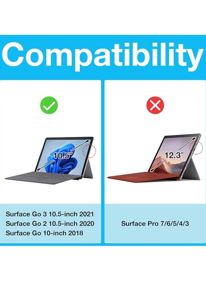 erorex Protective Case for Surface Go 3 2021 / Surface Go 2 2020 / Surface Go 2018, Slim Light Smart Cover Stand Hard Shell with Built-in Surface Pen Holder, Compatible with Surface Type Cover -Black  - Image 4