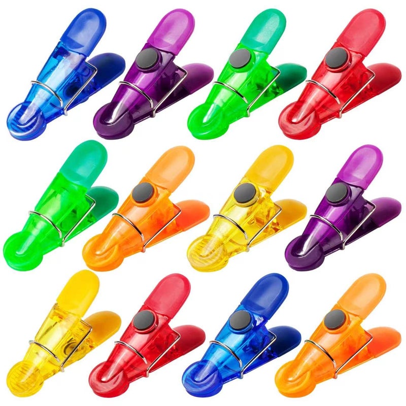 Ninth Five 12 Pack Chip Bag Clips, Foods Snacks Bag Clamps Sealing Bar, Refrigerator Magnet Clips for Kitchen Use - Image 1