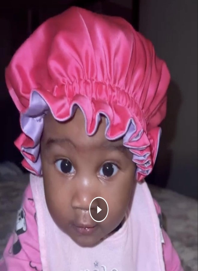 AKISS Baby Infant Newborn Toddler Satin Silk Hair Bonnet for Baby Girl Boy Sleeping Kids Cap Hat 0-3 Months - Image 4