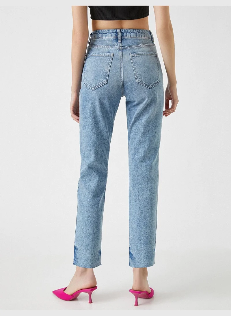 KOTON High Rise Destroyed Mom Jean