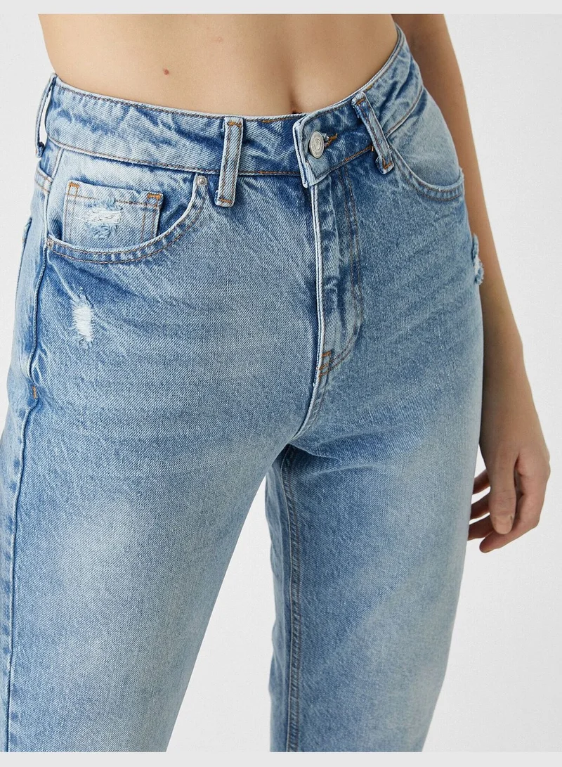 KOTON High Rise Destroyed Mom Jean