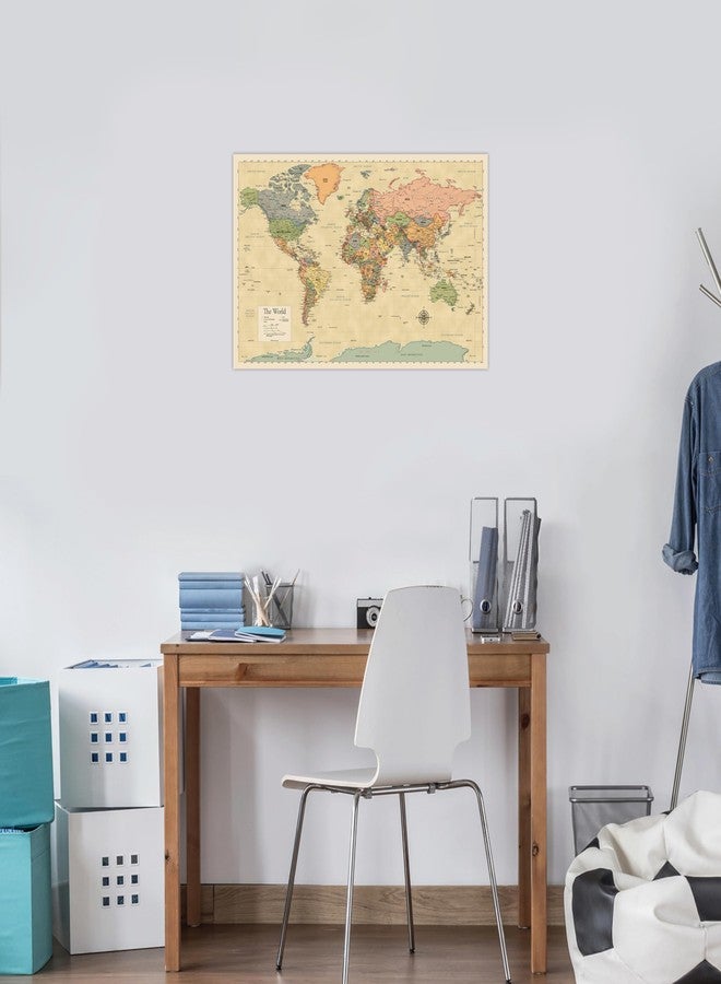 Palace Learning Laminated World Map Poster - Map of the World Chart [Yellow] - Image 5