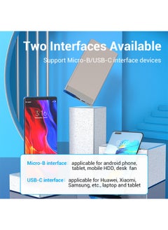 فينشن كابل VENTION USB 2.0 A ذكر إلى 2 في 1 Micro-B&USB-C ذكر بطول 0.25 متر من نوع PVC أسود، رقم الموديل CQDBC  - Image 3