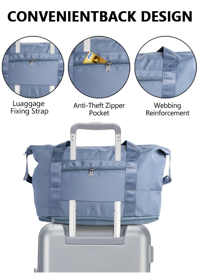 SUCITY - Dry Wet Separation Travel Duffel Bag, Foldable Travel Bag,Extendable Sports Gym Bag, Large Capacity Multifunctional Waterproof Fitness Sport Bag - Image 1