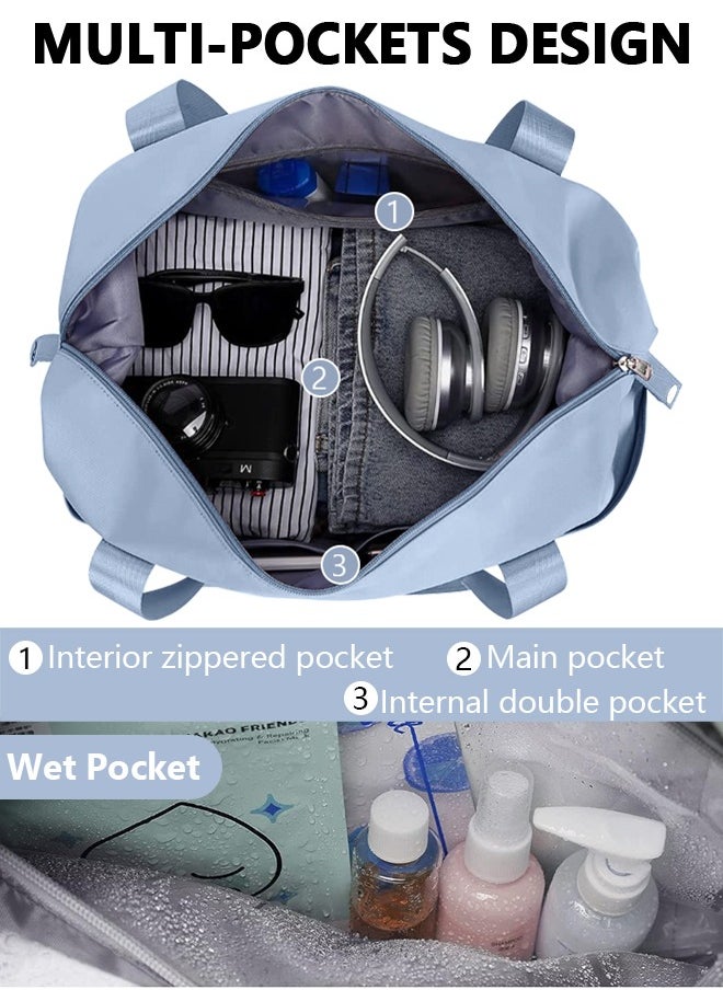 SUCITY - Dry Wet Separation Travel Duffel Bag, Foldable Travel Bag,Extendable Sports Gym Bag, Large Capacity Multifunctional Waterproof Fitness Sport Bag - Image 1