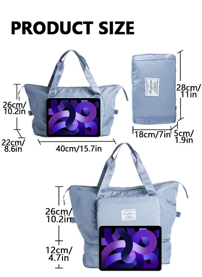 SUCITY - Dry Wet Separation Travel Duffel Bag, Foldable Travel Bag,Extendable Sports Gym Bag, Large Capacity Multifunctional Waterproof Fitness Sport Bag - Image 1