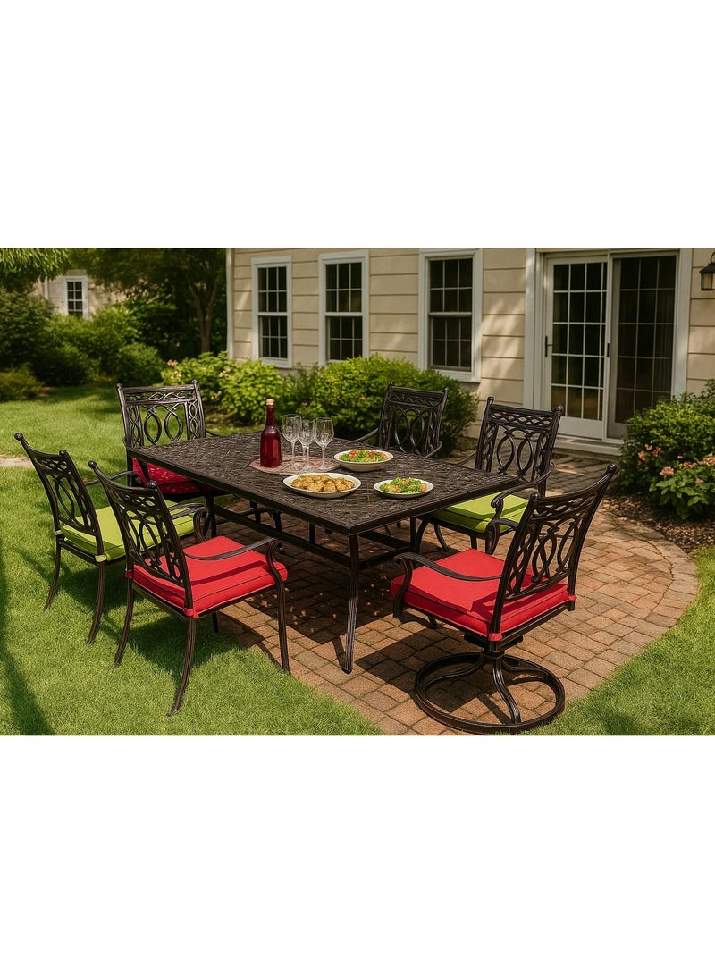 Schondor Furniture Philadelphia Dining Set | Comfy and Elegance | Outdoor Furniture for outdoor Living | Customizable Cushion and Frame | Made with Aluminum Cast | Rust-Free | Weather Resilience | Perfect for Patio | Garden | Backyard | Terrace | Good for any Outdoor Gatherings | Outdoor Eateries  - Image 1