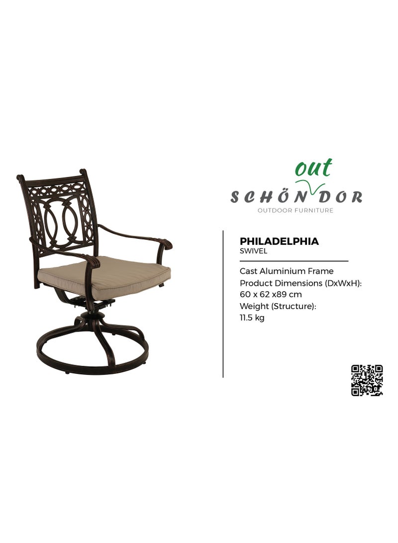 Schondor Furniture Philadelphia Dining Set | Comfy and Elegance | Outdoor Furniture for outdoor Living | Customizable Cushion and Frame | Made with Aluminum Cast | Rust-Free | Weather Resilience | Perfect for Patio | Garden | Backyard | Terrace | Good for any Outdoor Gatherings | Outdoor Eateries  - Image 2