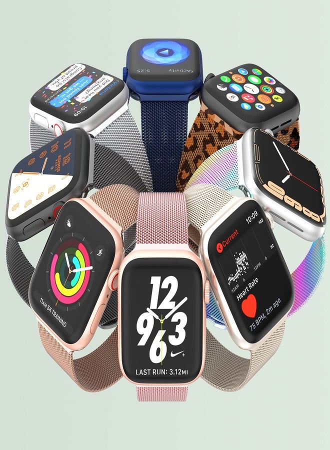 MARGE PLUS Compatible with Apple Watch Band 38mm 40mm 41mm 42mm 44mm 45mm 46mm 49mm Women Men, Stainless Steel Mesh Loop Magnetic Clasp Replacement for iWatch Series 11 10 9 8 7 6 5 4 SE3 SE2 Ultra 3 - Image 5