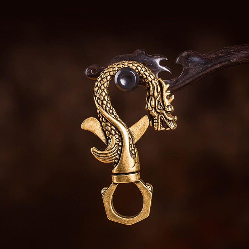 2pcs Brass Car Key Chains Retro Key Practical Key Chains - Image 3