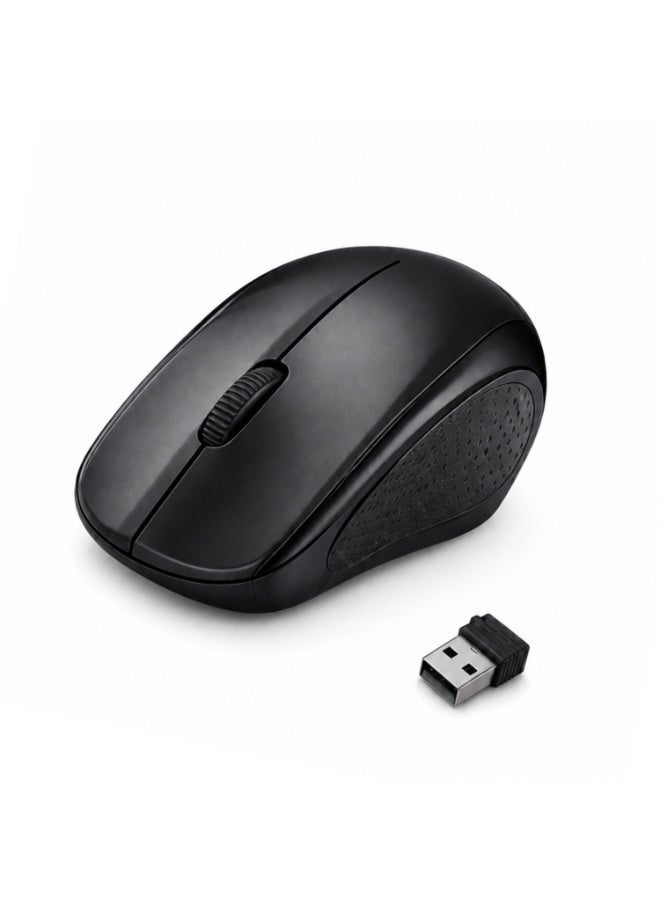 Exatech Wireless Optical E-tech Mouse with USB Nano Receiver, Black - Image 1