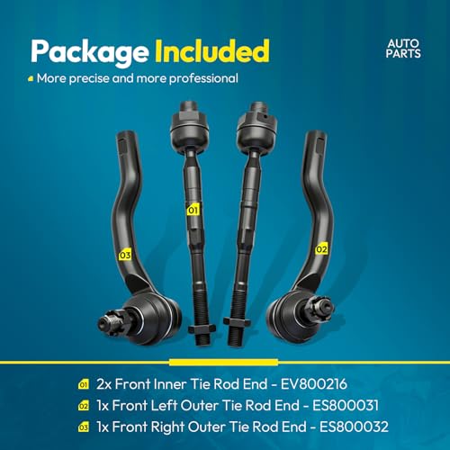Ynovvo 4PCS Front Inner and Outer Tie Rod End Kit for Nissan Armada 05-15 | 17-23, Titan 05-15, for Infiniti Qx56 05-13 Qx80 14-23 5.6L Replace EV800216 ES800031 ES800032 - Image 5