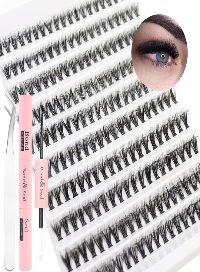 DAODER Natrual Eyelash Extension Kit 40D Short Lash Clusters Kit D Curl Individual Lashes Natural Look Fluffy Wispy Lash Extension Kit 200pcs 9-13MM (Thick Short Eyelash Extension Kit 40D) - Image 1