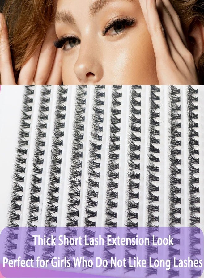 DAODER Natrual Eyelash Extension Kit 40D Short Lash Clusters Kit D Curl Individual Lashes Natural Look Fluffy Wispy Lash Extension Kit 200pcs 9-13MM (Thick Short Eyelash Extension Kit 40D) - Image 2