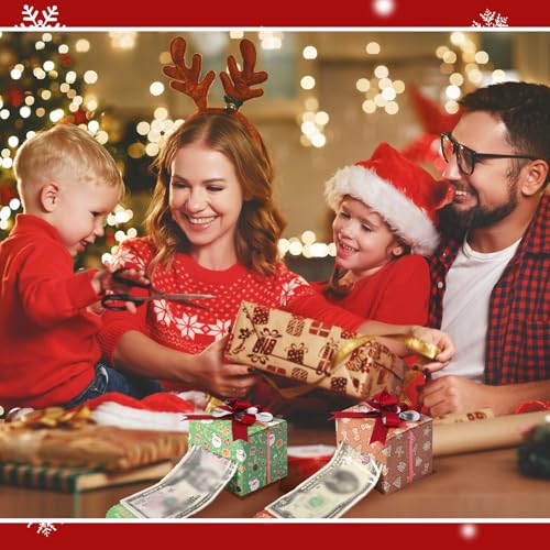 Cholemy 12pcs Christmas Money Box for Cash Pop up Christmas Money Holders for Cash Gift DIY Surprise Merry Pull Box Kit with Seal Bags for Xmas Holiday BirthdayClassic Style - Image 3