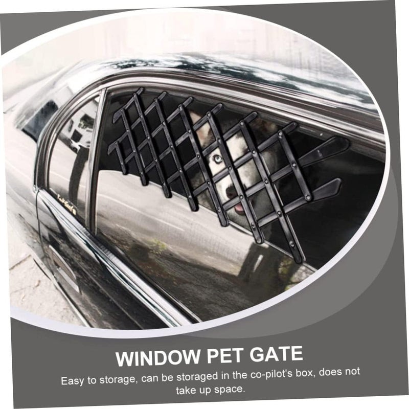 FRCOLOR Scalable Car Window Pet Gate Black Large Mesh Protective Fence for Trucks and Cars No Slip Installation Smooth Burr Surface Compact Design for Safe Pet Ventilation and Travel - Image 3