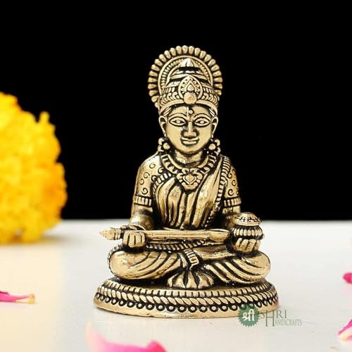 INDICAST Brass 2" Goddess Arnnapurna MATA | Arnnapurna Devi Idol Figurine Perfect for Worship and Blessings Gifting Purpose Sculpture (Weight- 40gm) - Image 3