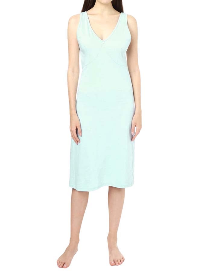 Dahab Cotton Basic V-Neck Full Slip For Womenint Green - Image 3