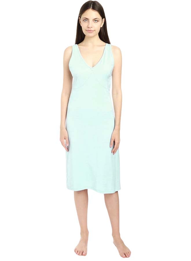 Dahab Cotton Basic V-Neck Full Slip For Womenint Green - Image 2