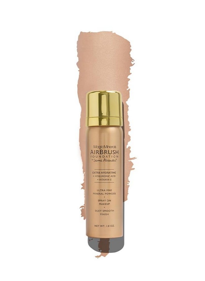 Jerome Alexander Airbrush Foundation Ultra Hydrating Spray Foundation Makeup With 2X The Active Ingredients Ultralight Buildable Full Coverage Formula (Light Medium)  - Image 1