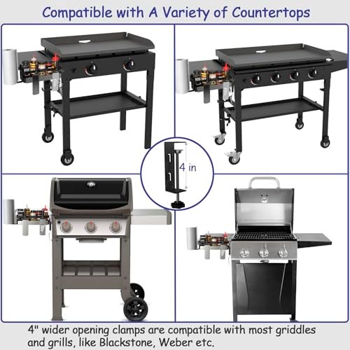 Geesta Upgraded Griddle Caddy for Blackstone 28"/36" Griddles/Weber Grill/Prep Cart, BBQ Grill Accessories Space Saver with Magnetic Tool Holder & Paper Towel Holder - Image 5