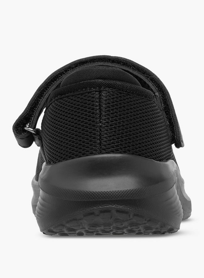 Dash Girls Textured School Shoes with Hook and Loop Closure - Image 5