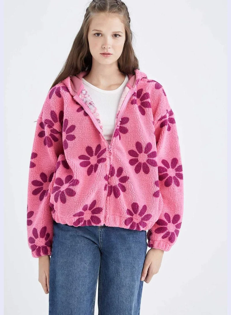 DeFacto Woman Oversize Fit Hooded Long Sleeve Knitted Cardigan