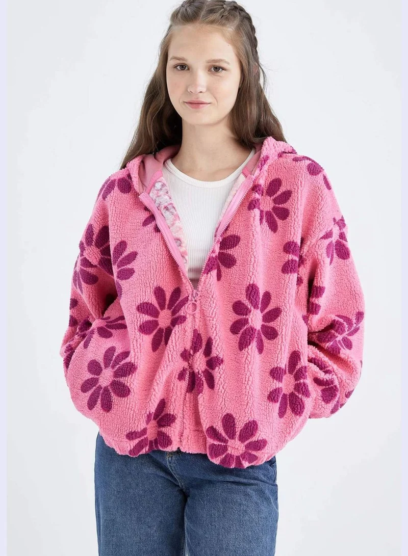 DeFacto Woman Oversize Fit Hooded Long Sleeve Knitted Cardigan