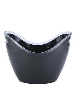 Beauenty Ice Bucket ,8L Ice Bucket Chiller for Parties, Acrylic Cooler Bucket for Champagne Wine Drinks Beer,Beverage Tub,Ice Tub,Bar Supplies（Black）  - Image 1