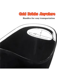 Beauenty Ice Bucket ,8L Ice Bucket Chiller for Parties, Acrylic Cooler Bucket for Champagne Wine Drinks Beer,Beverage Tub,Ice Tub,Bar Supplies（Black）  - Image 3
