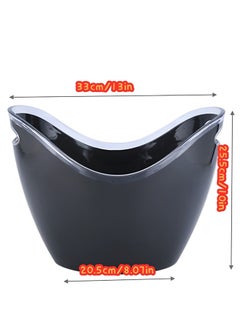 Beauenty Ice Bucket ,8L Ice Bucket Chiller for Parties, Acrylic Cooler Bucket for Champagne Wine Drinks Beer,Beverage Tub,Ice Tub,Bar Supplies（Black）  - Image 2
