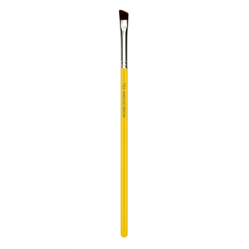 Bdellium Tools Professional Makeup Brush - Studio Series 763 Angled Brow - With Mix of Soft Synthetic & Natural Fibers, For Defining Eyebrows (Yellow, 1pc) - Image 3