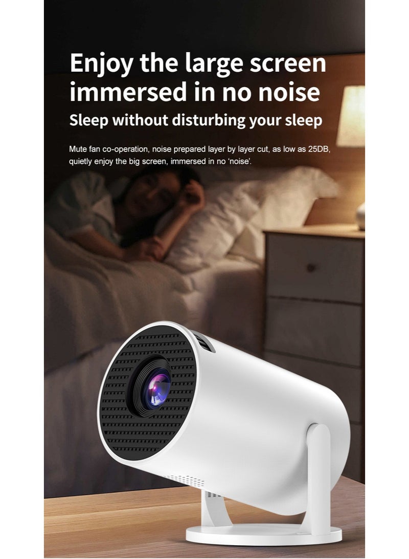 AiQi 240° Rotating Mini Projector with 4-Corner Keystone Correction - Built-in Surround Sound - 50 ANSI Lumen - WiFi & Wireless Screen Mirroring (iOS/Android) - Support 1080P Playback - Portable Home Theater for Bedroom, Camping, Games  - Image 5