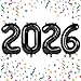 Villorem 2026 Balloons Black 2026 Balloon Numbers 40 Inch Happy New Year Foil Balloons 2026 for New Year Eve Party Supplies Birthday Graduation Anniversary Decorations - Image 2