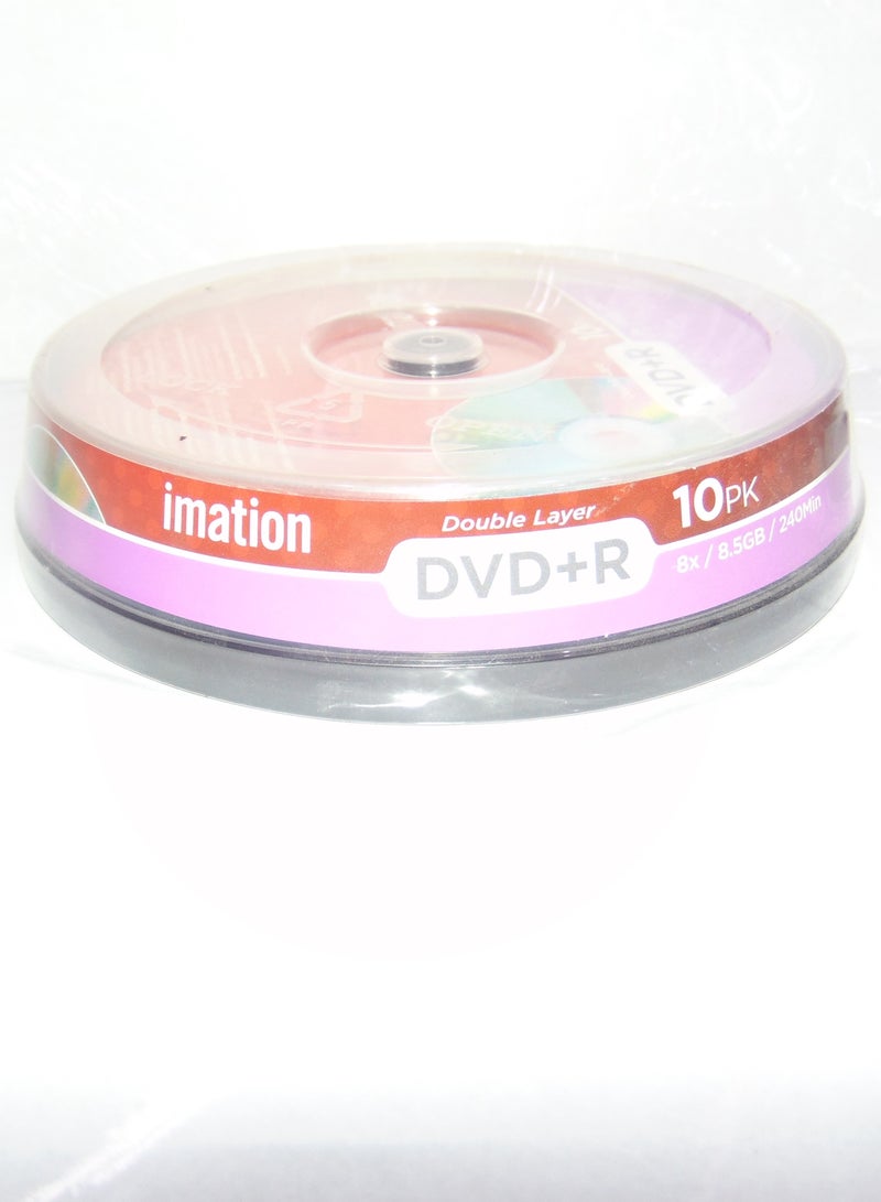 Imation DVD+R Double Layer Discs – 10 Pack, 8x, 8.5GB - Image 1