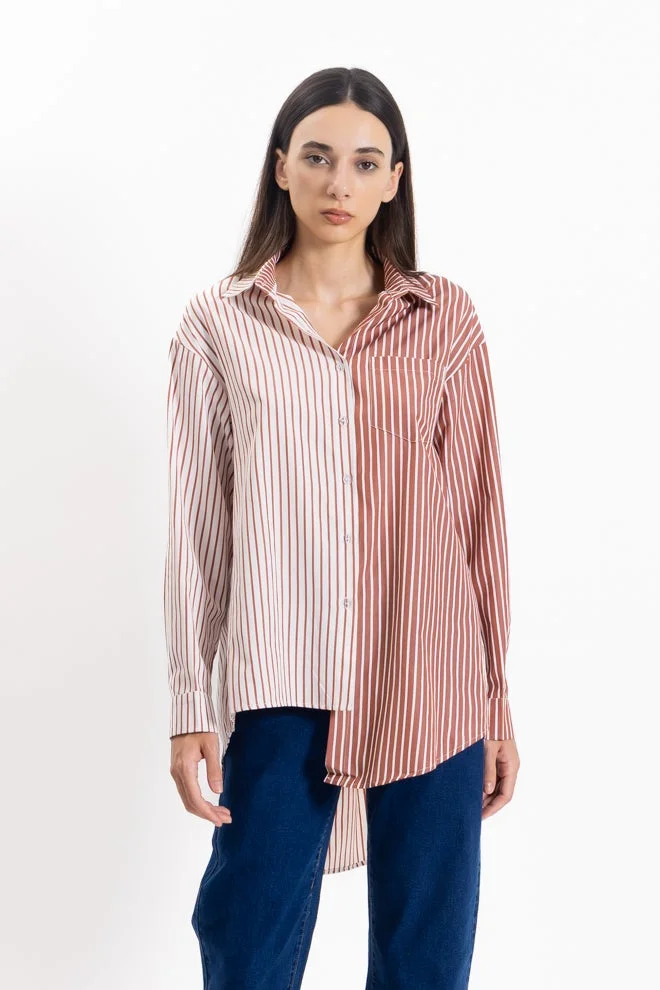 SHAPES COMFORT STRIPED COTTON SHIRT