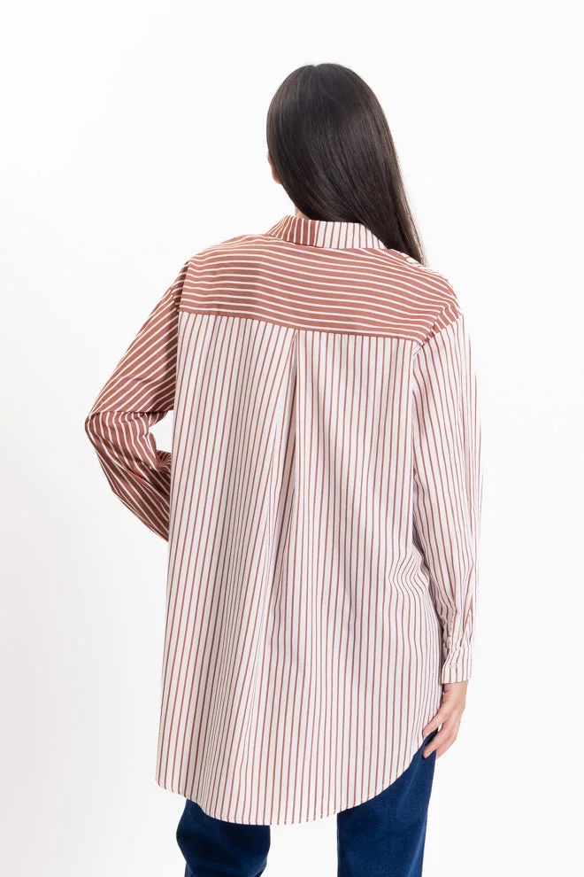 SHAPES COMFORT STRIPED COTTON SHIRT